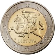  2 евро 2015 «Герб Республики» (регулярная) Литва, фото 1 