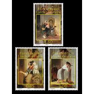  2017. Лихтенштейн. 1855-1857. Классическая живопись. Картины Петера Фенди. 3 Марки., фото 1 