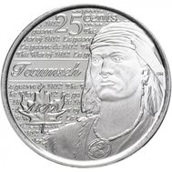  25 центов 2012 «Война 1812 года — Вождь Шайенов Текумсе» Канада, фото 1 
