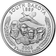  25 центов 2006 «Южная Дакота» (штаты США), фото 1 