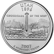  25 центов 2007 «Юта» (штаты США), фото 1 