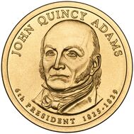  1 доллар 2008 «6-й президент Джон Куинси Адамс» США (случайный монетный двор), фото 1 