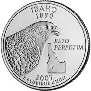  25 центов 2007 «Айдахо» (штаты США), фото 1 