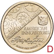  1 доллар 2018 «Первый патент» США D (Американские инновации), фото 1 