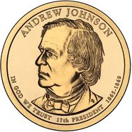  1 доллар 2011 «17-й президент Эндрю Джонсон» США, фото 1 