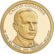  1 доллар 2014 «30-й президент Калвин Кулидж» США, фото 1 