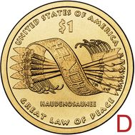  1 доллар 2010 «Стрелы» США D (Сакагавея), фото 1 