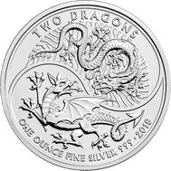  2 фунта 2018 «Два дракона» Великобритания BUNC, фото 1 