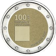  2 евро 2019 «100-летие со дня основания Люблянского университета» Словения, фото 1 
