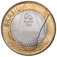  1 реал 2014 «Олимпиада в Рио-де-Жанейро. Гольф» Бразилия, фото 1 