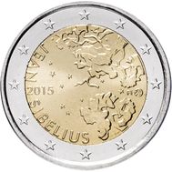  2 евро 2015 «150 лет со дня рождения Яна Сибелиуса» Финляндия, фото 1 