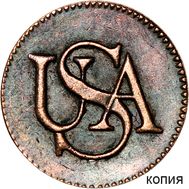  Первый колониальный цент 1785 США (копия), фото 1 