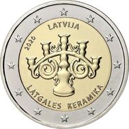  2 евро 2020 «Латгальская керамика» Латвия, фото 1 
