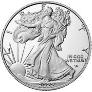 1 доллар 2022 «Шагающая свобода» США (серебро), фото 1 