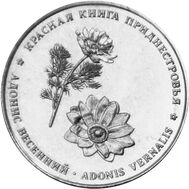  1 рубль 2021 (2022) «Адонис весенний» Приднестровье, фото 1 