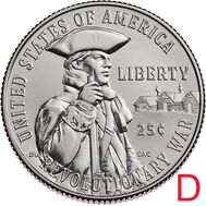  25 центов 2026 «Война за независимость» D, фото 1 
