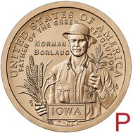  1 доллар 2026 «Норман Борлоуг. Айова» P (Американские инновации), фото 1 