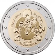  2 евро 2025 &laquo;100 лет со дня рождения словенского мультипликатора и иллюстратора Мики Мустера&raquo; Словения, фото 1 