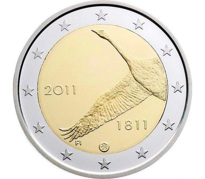  Монета 2 евро 2011 «200 лет Банку Финляндии» Финляндия, фото 1 