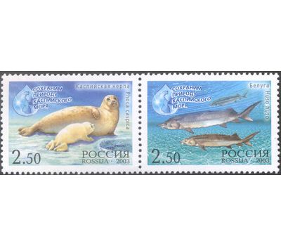 Почтовые марки «Сохраним природу Каспийского моря. Совместный Ирана и России» 2003, фото 1 