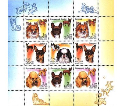  Малый лист «Фауна. Декоративные собаки» 2000, фото 1 