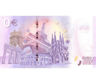  Банкнота 0 евро 2019 «Москва», фото 2 