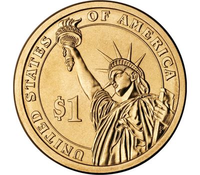  Монета 1 доллар 2008 «8-й президент Мартин Ван Бюрен» США (случайный монетный двор), фото 2 