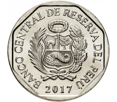  Монета 1 соль 2017 «Американский крокодил. Красная Книга» Перу, фото 2 