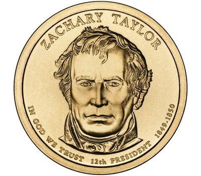  Монета 1 доллар 2009 «12-й президент Закари Тейлор» США (случайный монетный двор), фото 1 