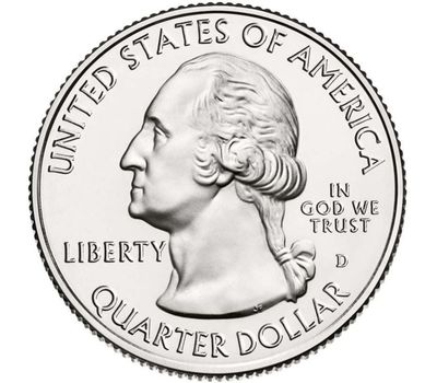  Монета 25 центов 2011 «Рекреационная зона Чикасо» (10-й нац. парк США) D, фото 2 