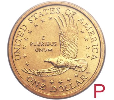  Монета 1 доллар 2001 «Парящий орёл» США P (Сакагавея), фото 1 