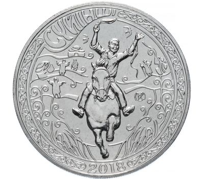  Монета 100 тенге 2018 «Радостная весть (Суйинши)» Казахстан (в блистере), фото 1 
