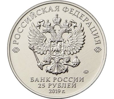  Цветная монета 25 рублей 2019 «Дед Мороз и лето» в блистере, фото 2 