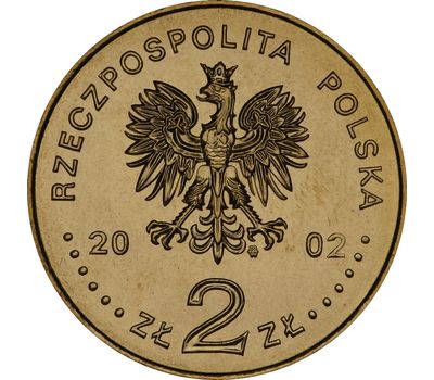  Монета 2 злотых 2002 «Чемпионат мира по футболу 2002 Корея/Япония» Польша, фото 2 