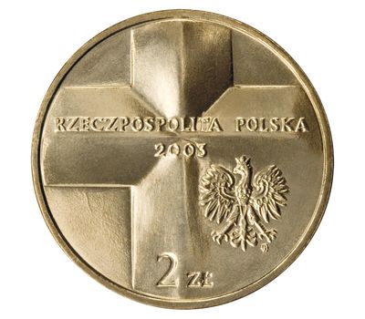  Монета 2 злотых 2003 «Иоанн Павел II - 25-летие понтификата» Польша, фото 2 