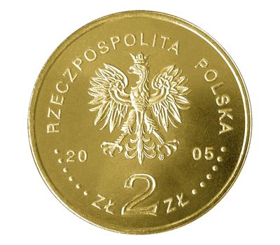  Монета 2 злотых 2005 «60-летие окончания Второй мировой войны» Польша, фото 2 