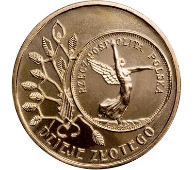  Монета 2 злотых 2007 «5 злотых 1928 года — «Ника» Польша, фото 1 