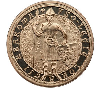  Монета 2 злотых 2007 «750-летие Кракова» Польша, фото 1 