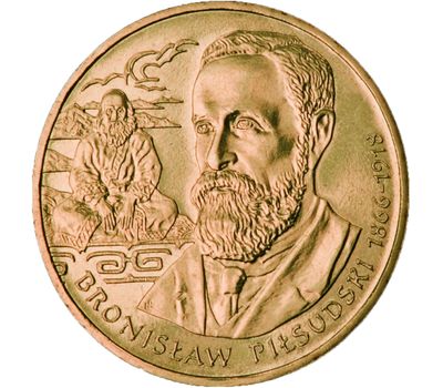  Монета 2 злотых 2008 «Бронислав Пилсудский (1866 — 1918)» Польша, фото 1 
