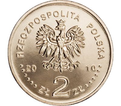  Монета 2 злотых 2010 «90-летие битвы под Варшавой» Польша, фото 2 