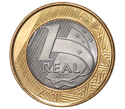  Монета 1 реал 2015 «Олимпиада в Рио-де-Жанейро. Параканоэ» Бразилия, фото 2 