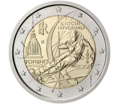  Монета 2 евро 2006 «Турин» Италия, фото 1 