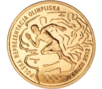  Монета 2 злотых 2012 «Польская олимпийская сборная в Лондоне 2012» Польша, фото 1 