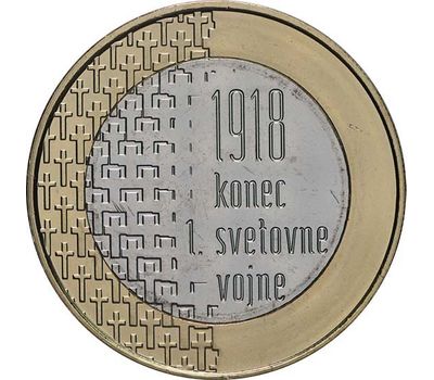  Монета 3 евро 2018 «100 лет окончания Первой мировой войны» Словения, фото 1 
