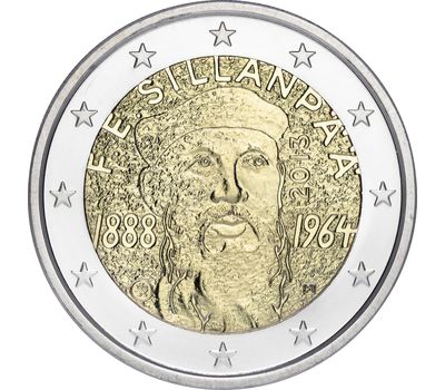  Монета 2 евро 2013 «125 лет со дня рождения Франса Эмиля Силланпяя» Финляндия, фото 1 