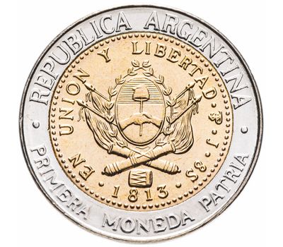  Монета 1 песо 2013 «200 лет первой национальной монете» Аргентина, фото 2 