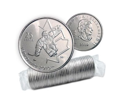  Монета 25 центов 2009 «Следж-хоккей. XXI Олимпийские игры 2010 в Ванкувере» Канада, фото 3 