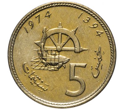  Монета 5 сантимов 1974 Марокко, фото 1 