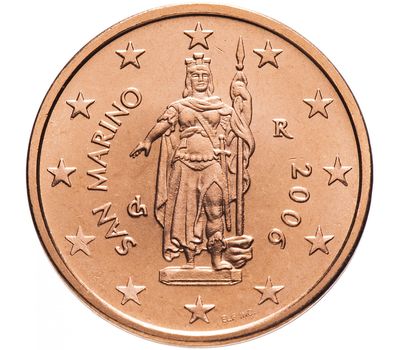  Монета 2 евроцента 2006 Сан-Марино, фото 2 