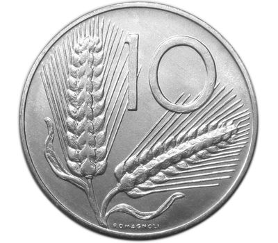  Монета 10 лир 1999 Италия, фото 1 